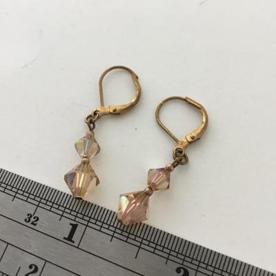 Gold tone dangle fashion earrings