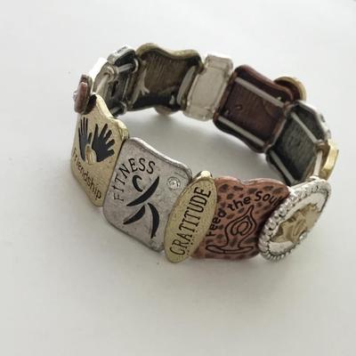 Beautiful sayings stretchy bracelet