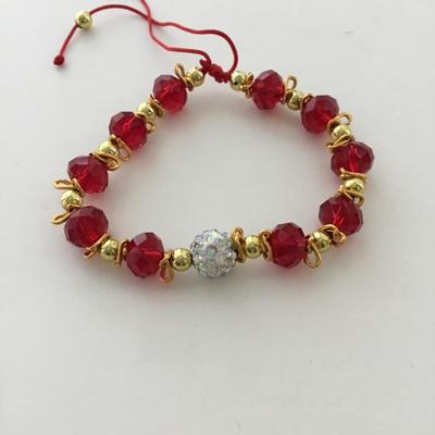 Beautiful unique adjustable red bracelet