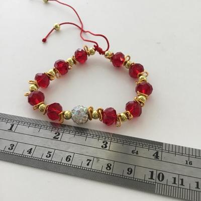 Beautiful unique adjustable red bracelet
