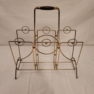 Pair of Wooden Ashtray Stands and Magazine Rack (B1-EL)
