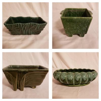 Green Glazed Planters by Hull, Cookson, UPCO & More (LR-KD)