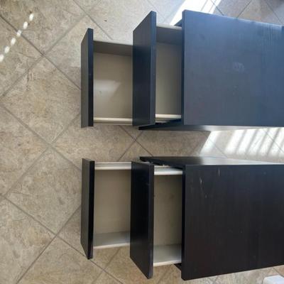 2 Black Side Tables/ Night stand