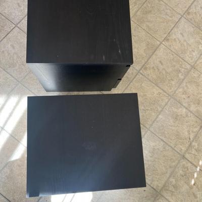 2 Black Side Tables/ Night stand