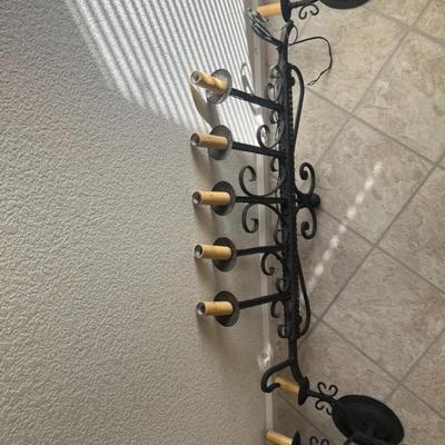 Cast Iron style chandelier and sconce set