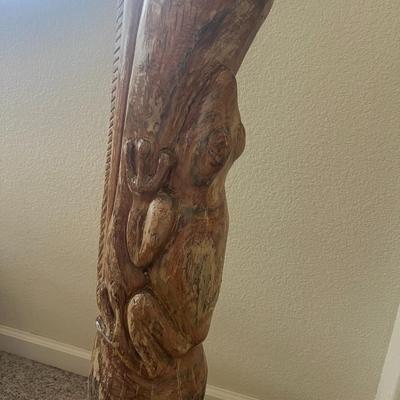 Indigenous Tribe (BriBri) Hand Carved Pole