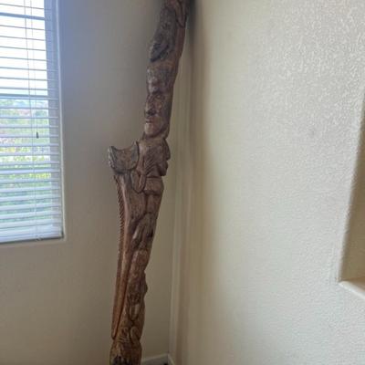 Indigenous Tribe (BriBri) Hand Carved Pole