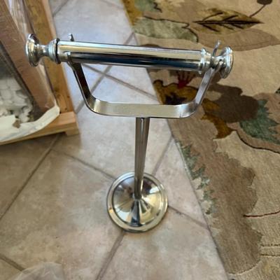 Silver Toilet Paper Holder