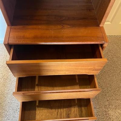 Wooden Bookcase with Drawers