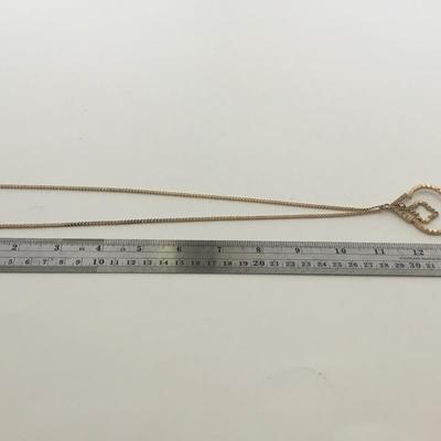Gold tone fashion necklace