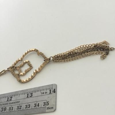 Gold tone fashion necklace