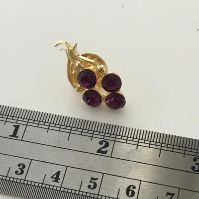 Gold tone purple push pin