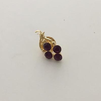 Gold tone purple push pin