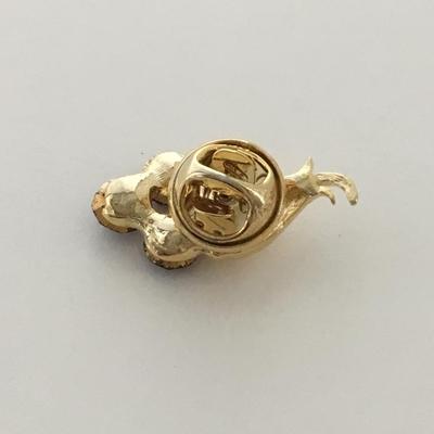 Gold tone purple push pin