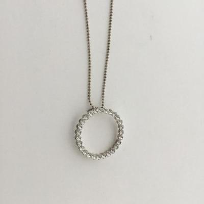 LC marked beautiful silver tone fashion necklace