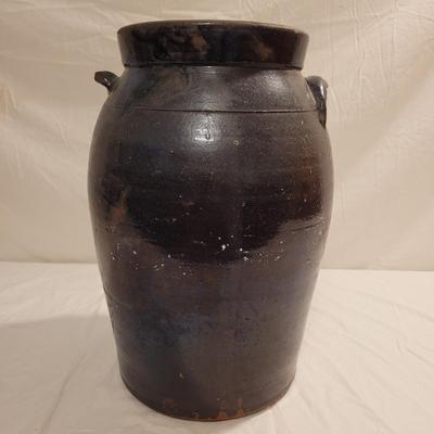 Three Antique Stoneware Butter Churn Crocks (FE-EL)