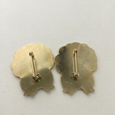 Gold tone vintage pins