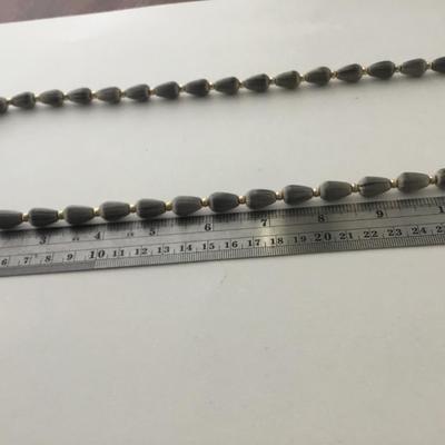 Gray beaded fashion necklace