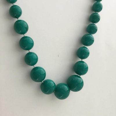 Blue/green colored beaded collar necklace