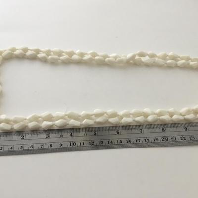 Vintage Hong Kong marked unique beaded long necklace