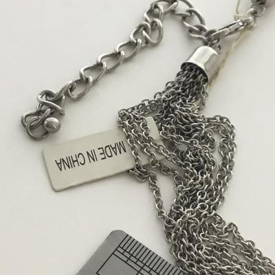 Made in China silver tone multilayer fashion necklace
