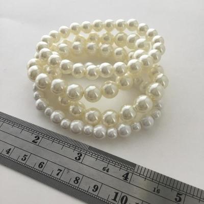 Set of faux pearl bracelets
