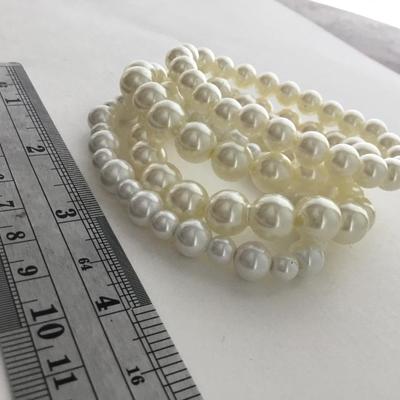 Set of faux pearl bracelets