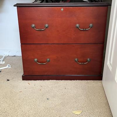 Wooden Two Drawer Vertical File Cabinet (B3)