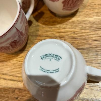 Pink Britain Castles Coffee Cups Set of 12