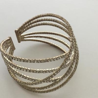 Rhinestone cuff bracelet
