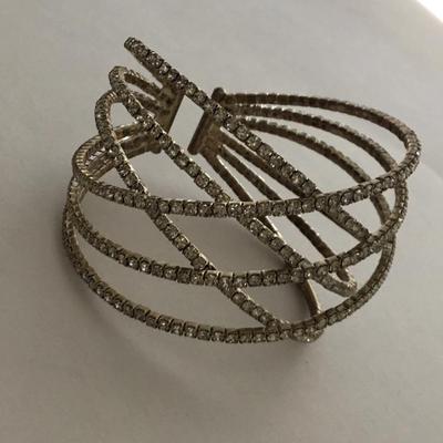 Rhinestone cuff bracelet