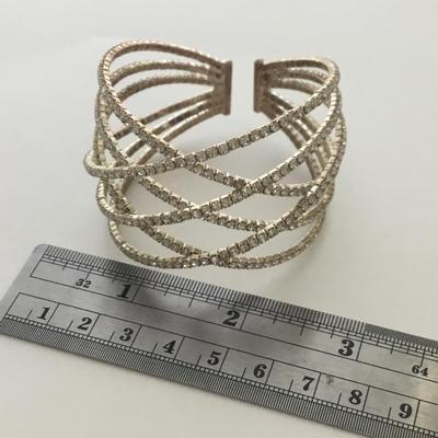 Rhinestone cuff bracelet