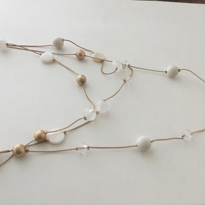 Gold tone fashion multilayer necklace