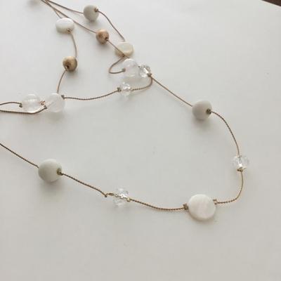 Gold tone fashion multilayer necklace