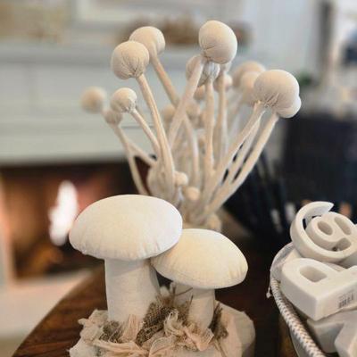linen scultpures mushrooms Large avail reduced to $79