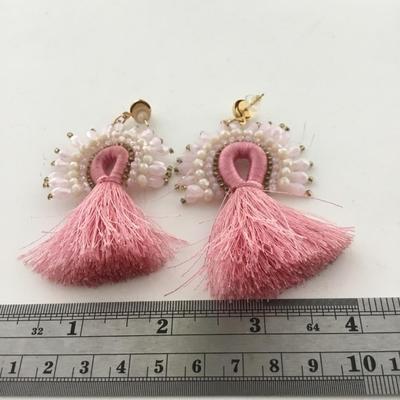 Beautiful pink statement earrings