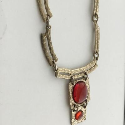 Beautiful gold tone marked fashion necklace