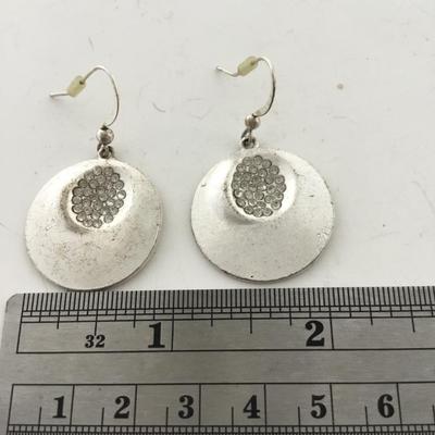 Beautiful silver tone dangle earrings
