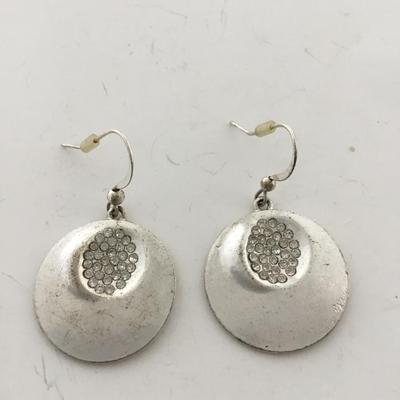 Beautiful silver tone dangle earrings