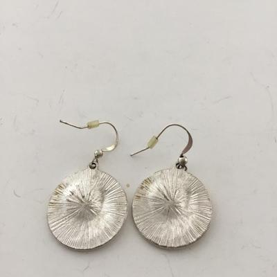 Beautiful silver tone dangle earrings
