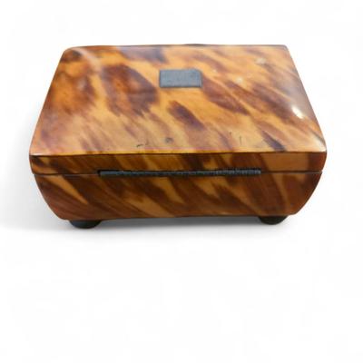 Miniature 19th C tortoise box.