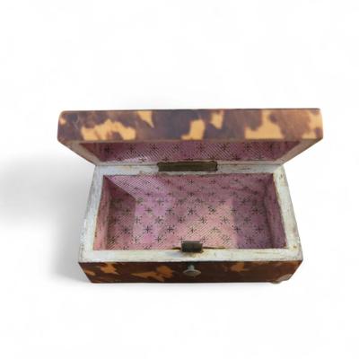 Group of miniature tortoise ring, stamp and thimble boxes