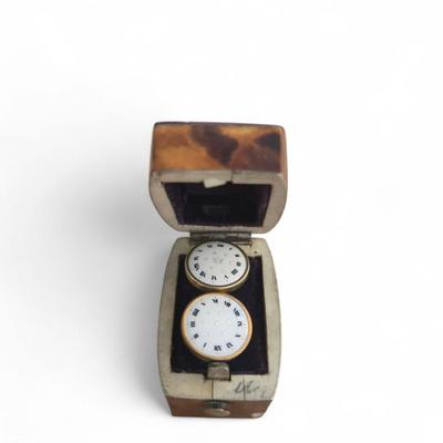 Group of miniature tortoise ring, stamp and thimble boxes