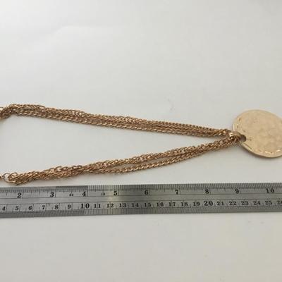 Gold tone unmarked fashion necklace