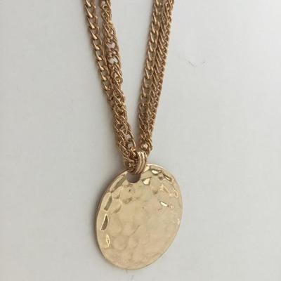 Gold tone unmarked fashion necklace
