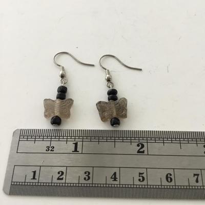 Butterfly dangle earrings