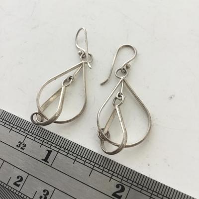 Silver tone fashion earrings