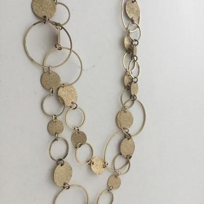 NY marked beautiful double layer fashion necklace