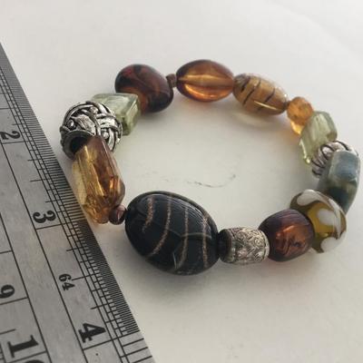 Unique beaded stretchy fashion bracelet