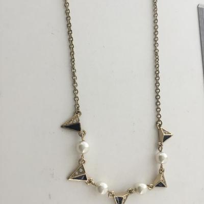 SHB marked gold tone collar necklace